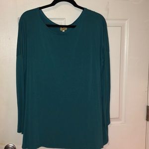 Blue long sleeve Piko top